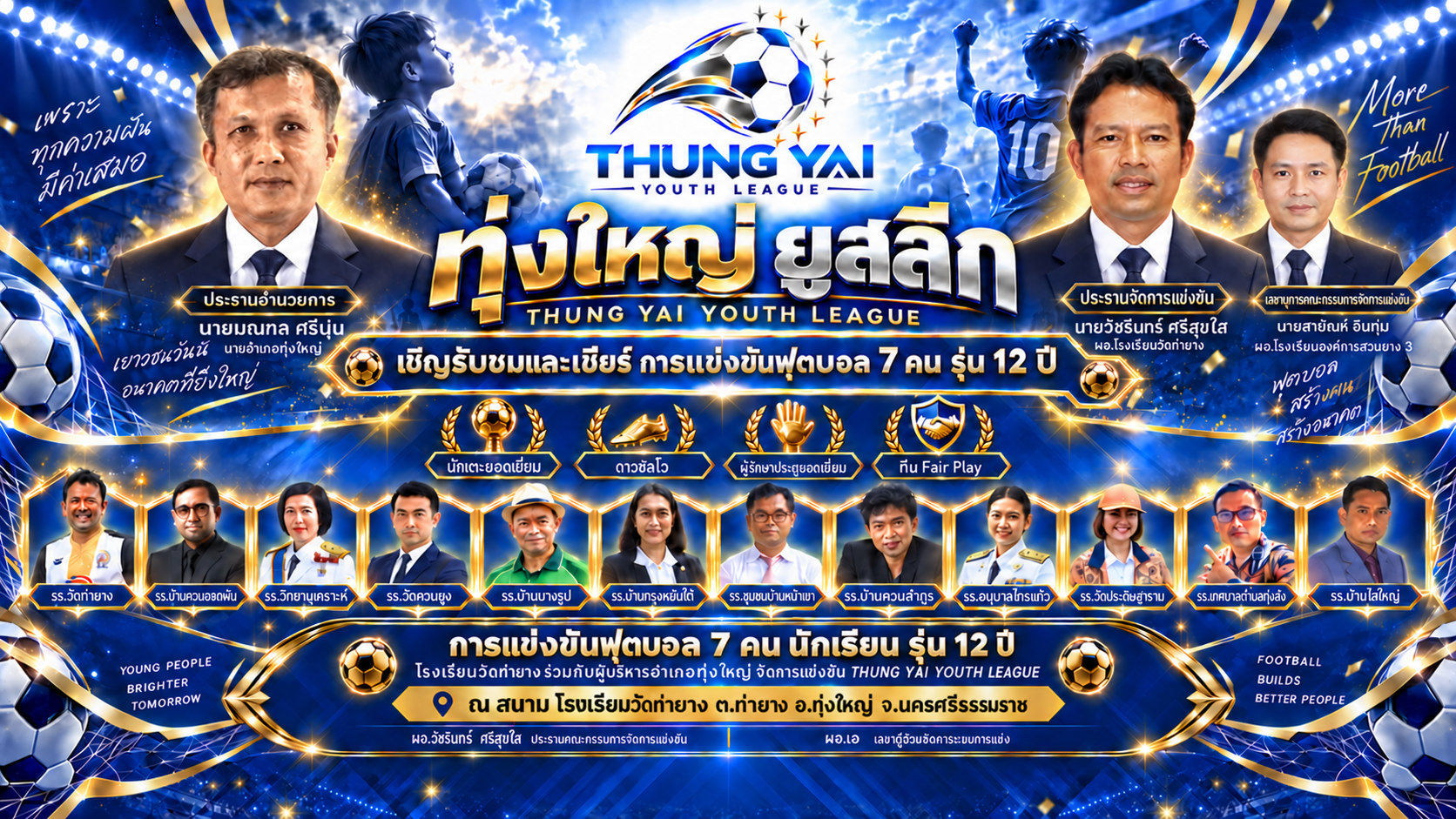 เปิดรับสมัครทีมเข้าร่วมการแข่งขัน ทุ่งใหญ่ ยูสลีก 2569